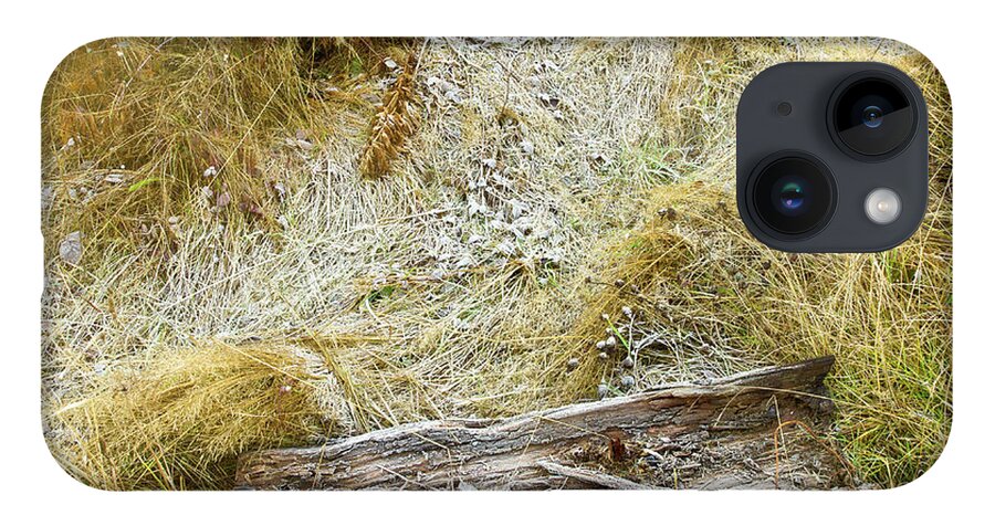 Dungeness River iPhone 14 Case featuring the digital art Frosty Grass by David Desautel