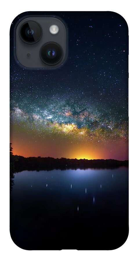 Milky Way iPhone 14 Case featuring the photograph Galaxy Island by Mark Andrew Thomas