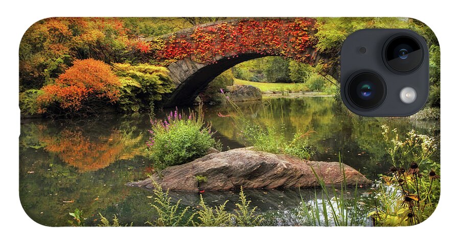 Autumn iPhone 14 Case featuring the photograph Gapstow Bridge Serenity by Jessica Jenney