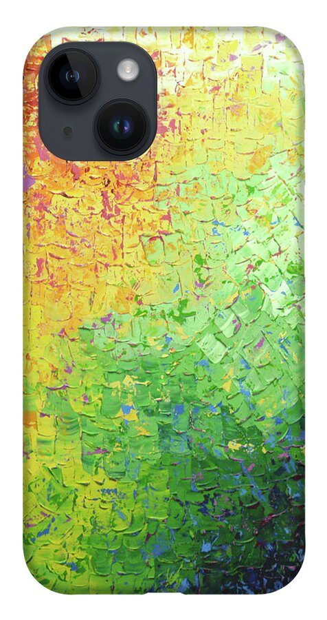  iPhone 14 Case featuring the painting Garden Party by Linda Bailey