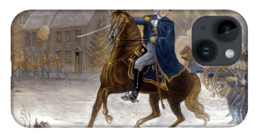 George iPhone 14 Case featuring the photograph George Washington Battle-of-Trenton by Action