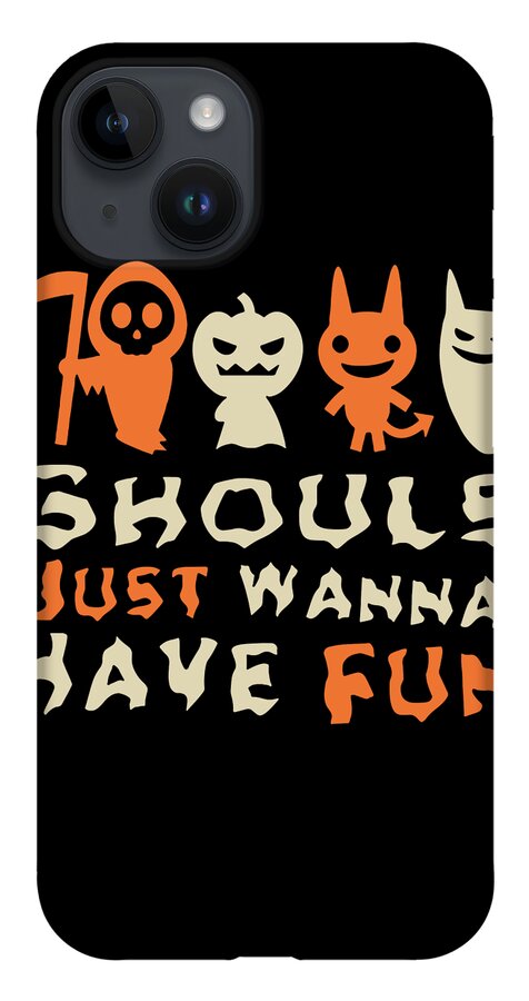 Cool iPhone Case featuring the digital art Ghouls Just Wanna Have Fun Halloween by Flippin Sweet Gear