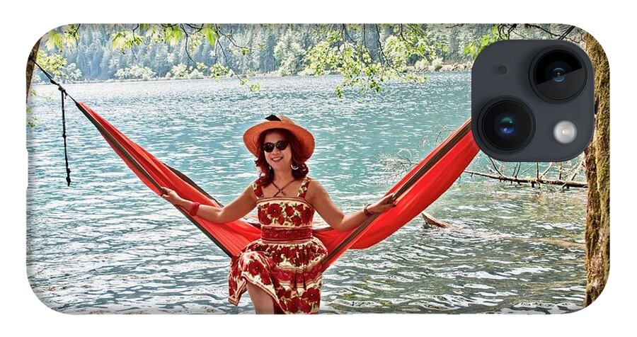 Hanging iPhone 14 Case featuring the photograph Girl In A Hammock by David Desautel