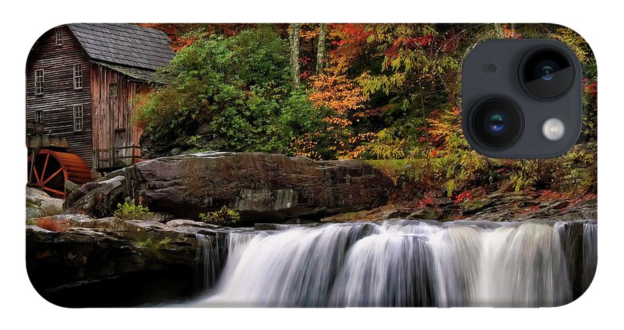 Waterfall iPhone 14 Case featuring the photograph Glade Creek grist mill - Photo by Flees Photos