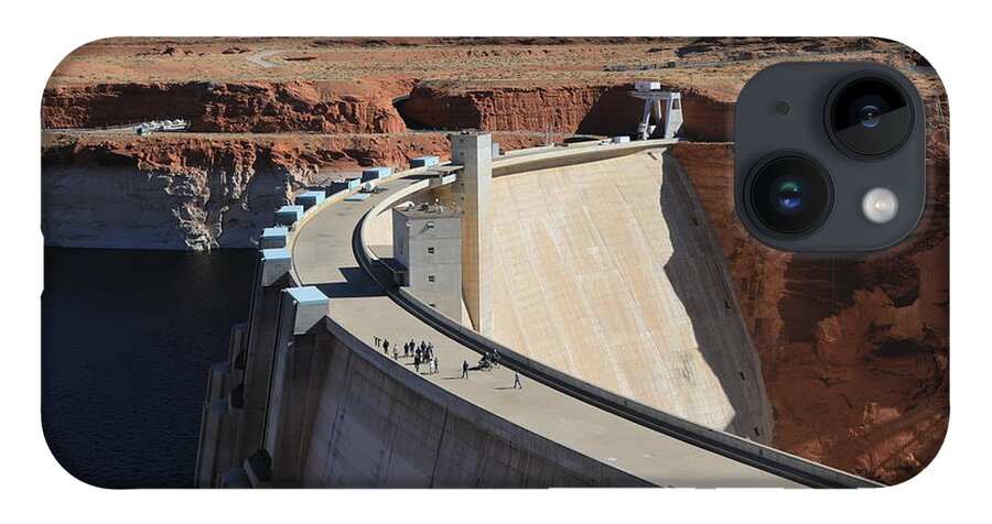Glen Canyon Dam iPhone Case featuring the photograph Glen Canyon Dam and Lake Powell by Richard Krebs