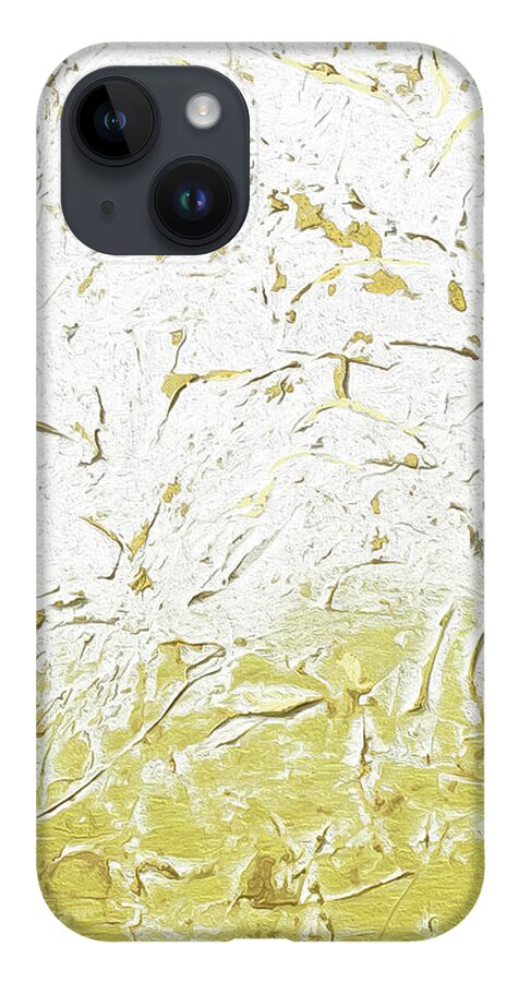 Abstract iPhone Case featuring the painting Gold of the Land by Linda Bailey