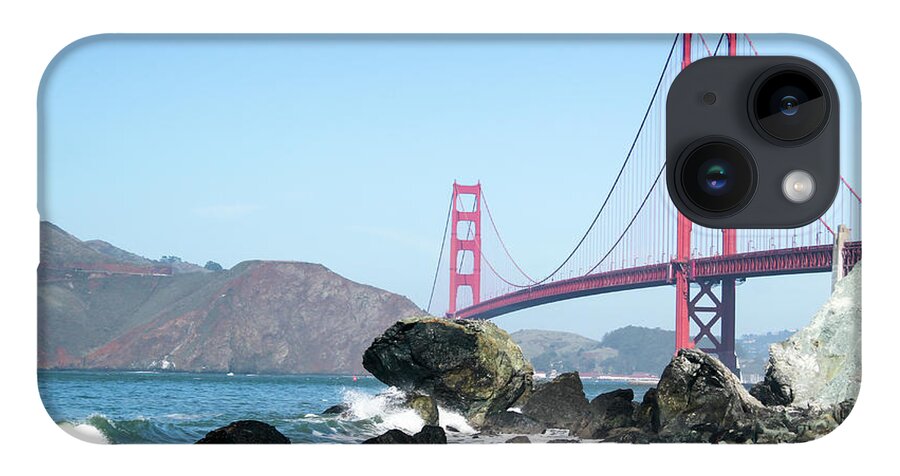 San Fransisco iPhone 14 Case featuring the photograph Golden Gate Beach by Wilko van de Kamp Fine Photo Art