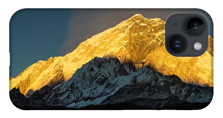 Nepal iPhone 14 Case featuring the photograph Golden Lobuche by Owen Weber