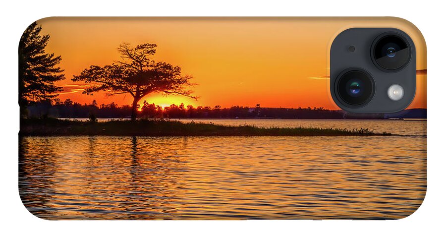 Golden Sunset iPhone 14 Case featuring the photograph Golden Sunset by Joe Holley