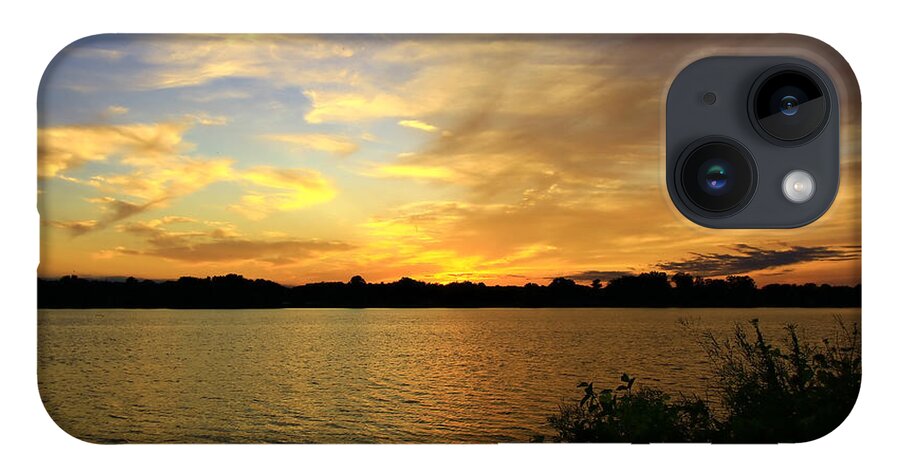 Sunset iPhone 14 Case featuring the photograph Golden Sunset by Mary Walchuck