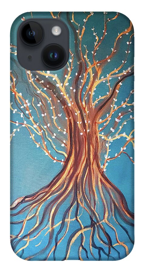 Tree iPhone Case featuring the painting Good Roots Bear Fruits by Artist Linda Marie