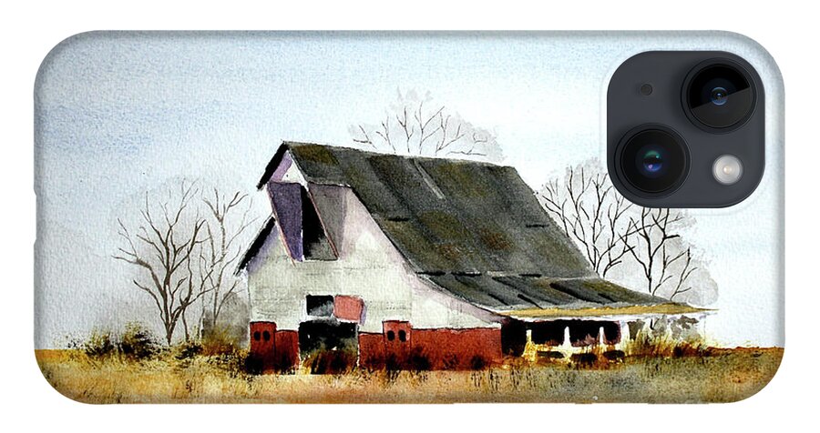 Rural Landscape iPhone 14 Case featuring the painting Graves Co Barn #2 by William Renzulli