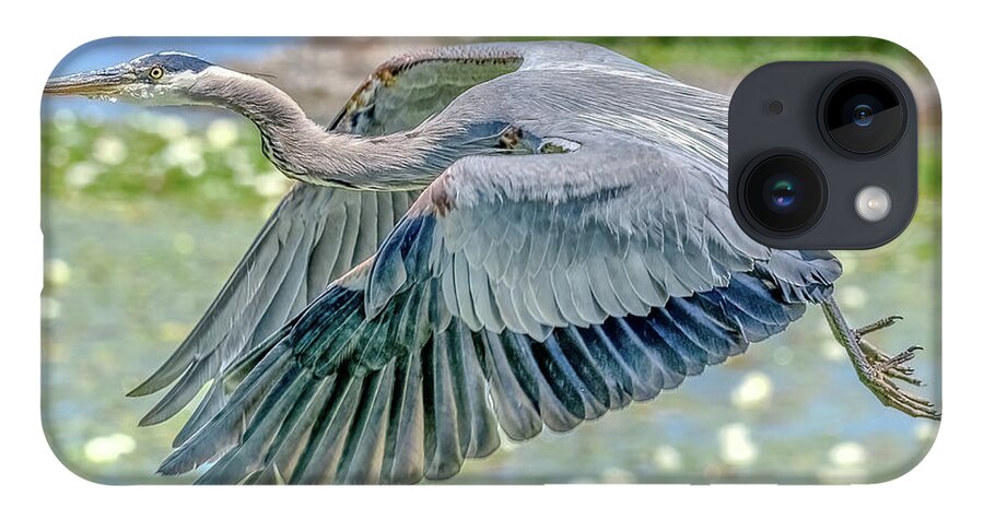 Blue Heron iPhone 14 Case featuring the photograph Great Blue Heron by Jerry Cahill