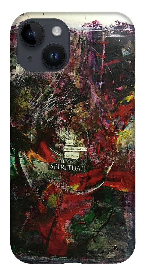 Abstract Art iPhone 14 Case featuring the painting Grin Hammer II - Mandible Release by Rodney Frederickson
