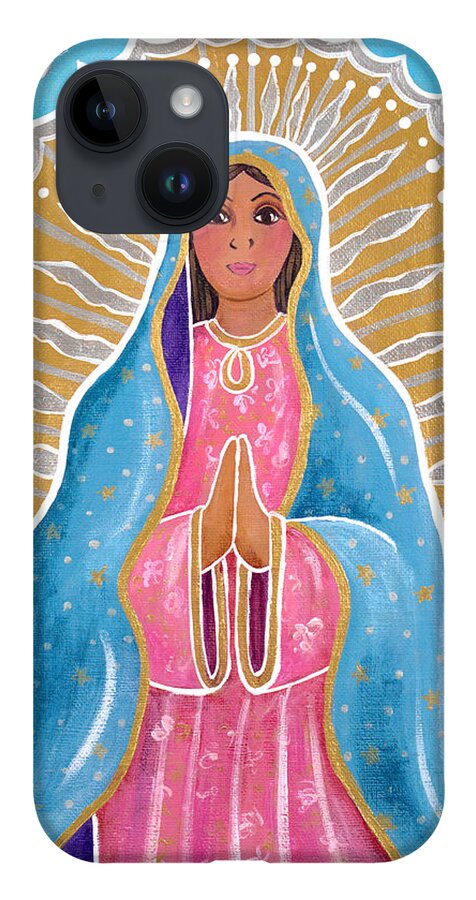 Guadalupe iPhone Case featuring the painting Guadalupe of the Light by Candy Mayer