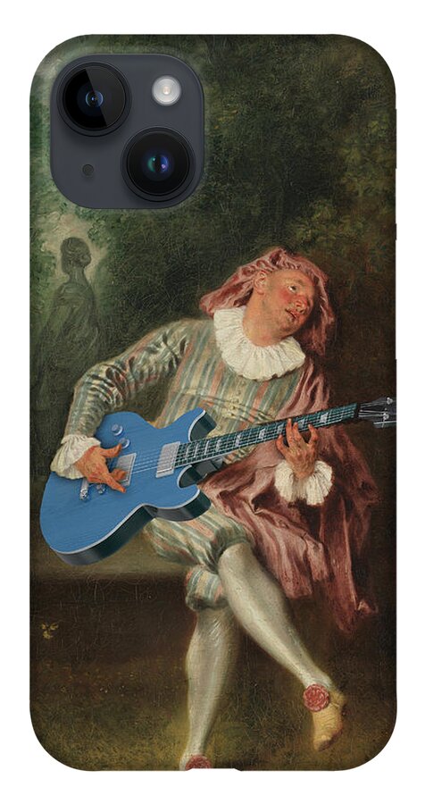 17th Century iPhone 14 Case featuring the painting Guitar Classic Painting by Tony Rubino