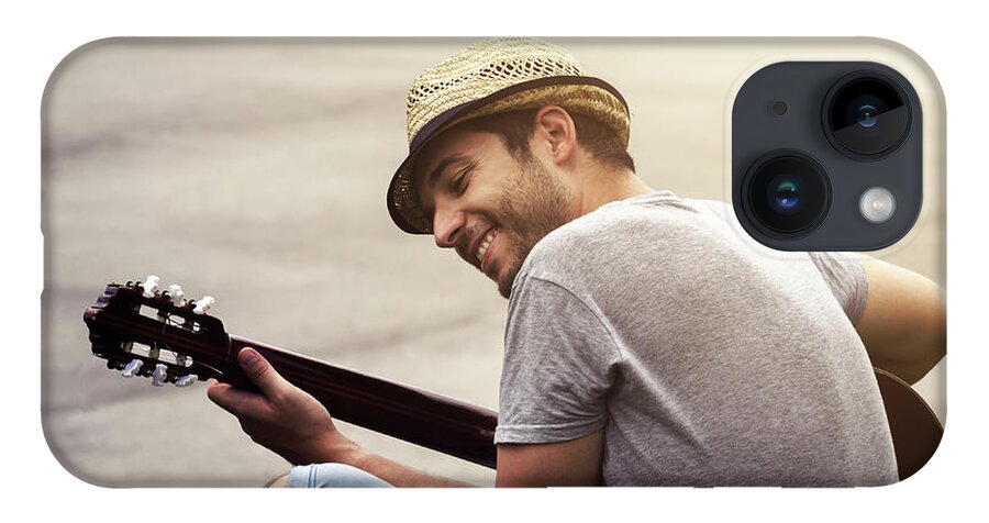 Man iPhone 14 Case featuring the photograph Guitarist by Jelena Jovanovic
