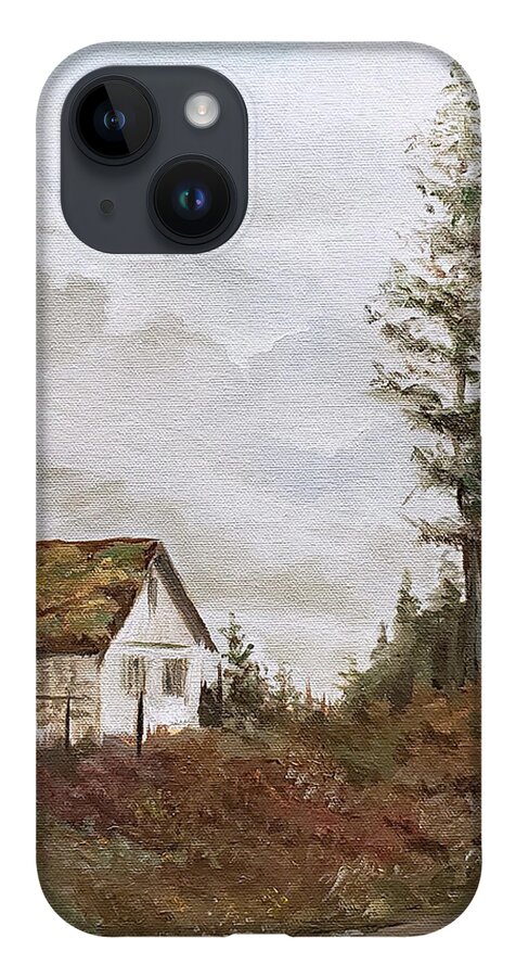 Old Shed iPhone 14 Case featuring the painting Gunderson by James Andrews