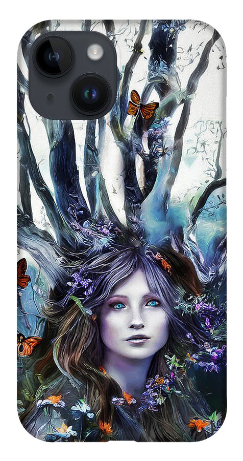 Fantasy iPhone 14 Case featuring the digital art Heart of Nature by Pennie McCracken