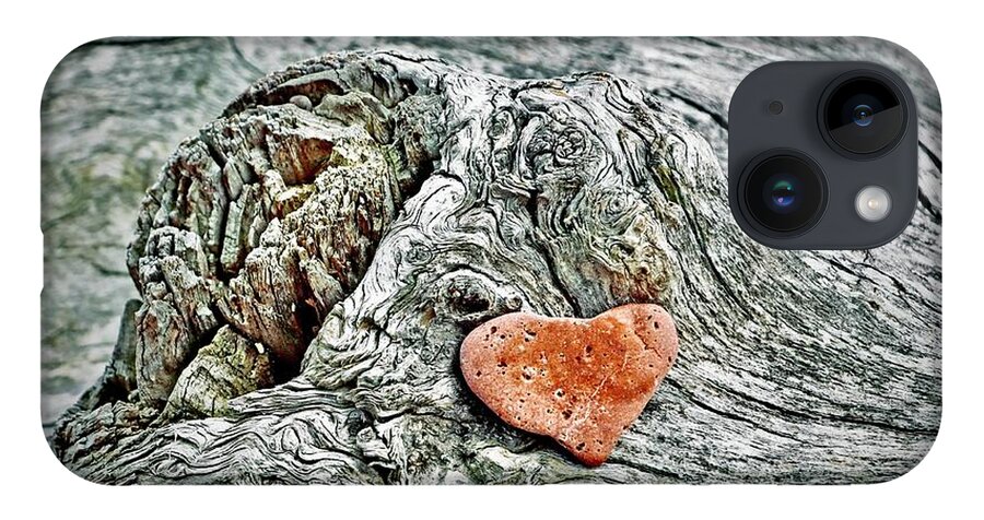 Rock iPhone 14 Case featuring the photograph Heart Shaped Rock by Sarah Lilja