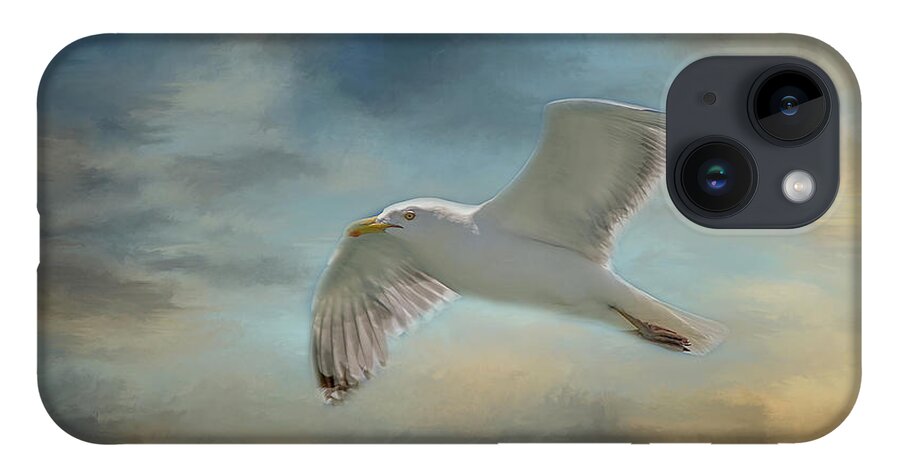 Seagull iPhone 14 Case featuring the photograph Heavenly Flight by Cathy Kovarik