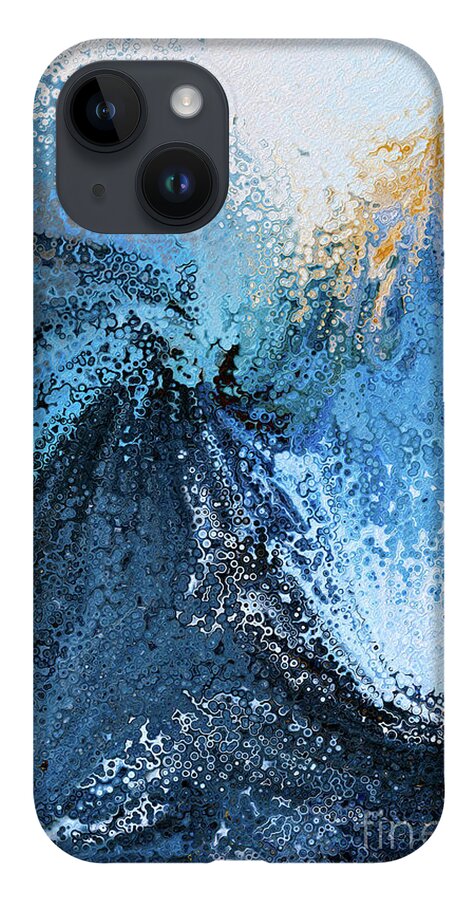 Blue iPhone 14 Case featuring the painting Hebrews 10 23. Hold Fast. by Mark Lawrence