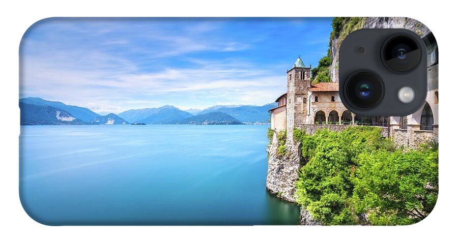 Hermitage iPhone 14 Case featuring the photograph Hermitage of Santa Caterina del Sasso. Lake Maggiore by Stefano Orazzini