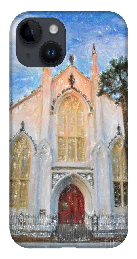 French Huguenot iPhone 14 Case featuring the photograph Historic Church in Charleston South Carolina by Dale Powell