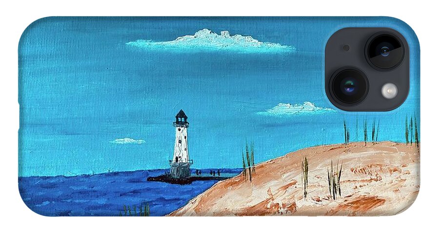 Oil Painting iPhone 14 Case featuring the painting Home View by Lisa White