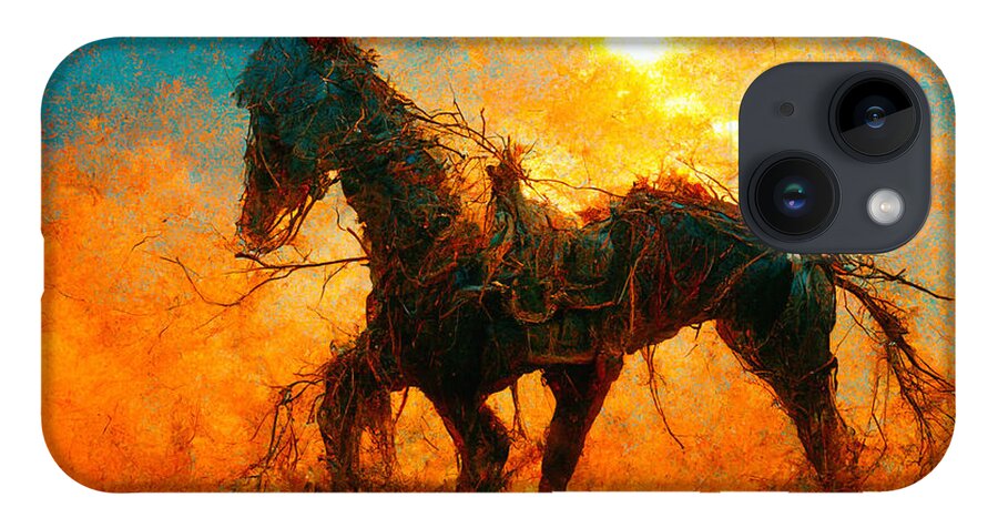 Horse iPhone Case featuring the digital art Horses #1 by Craig Boehman