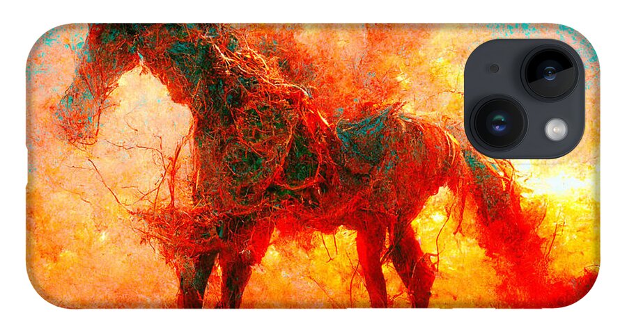 Horse iPhone Case featuring the digital art Horses #2 by Craig Boehman