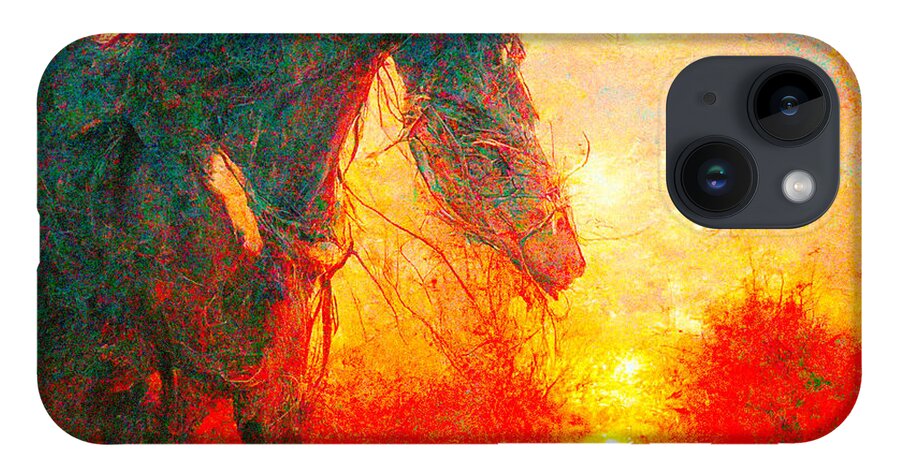 Horse iPhone Case featuring the digital art Horses #4 by Craig Boehman