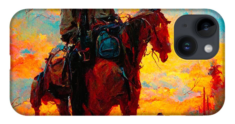Horse iPhone Case featuring the digital art Horses #6 by Craig Boehman