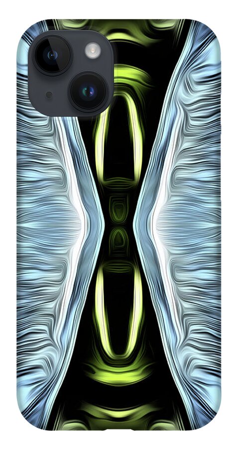 Abstract Art iPhone 14 Case featuring the digital art Hourglass Abstract by Ronald Mills
