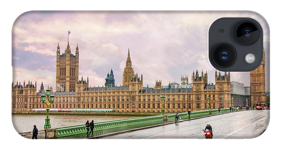 House Of Parliament iPhone 14 Case featuring the digital art House of Parliament London by SnapHappy Photos