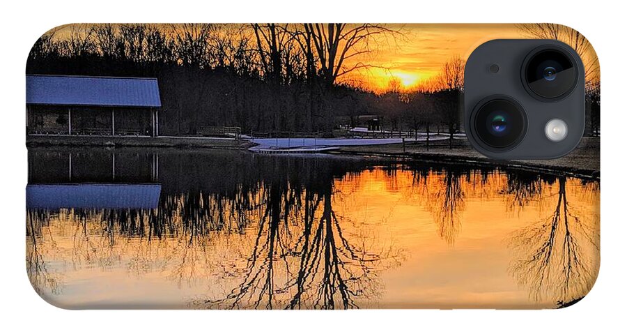  iPhone 14 Case featuring the photograph Hudson Springs Park Sunset by Brad Nellis