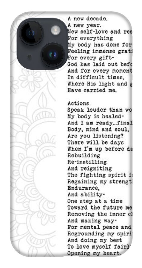 I Am Becoming iPhone 14 Case featuring the digital art I Am Becoming - Poem with design by Tanielle Childers