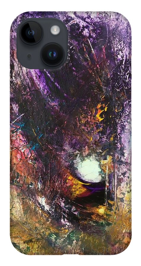 Abstract Art iPhone 14 Case featuring the painting I Ascend by Rodney Frederickson