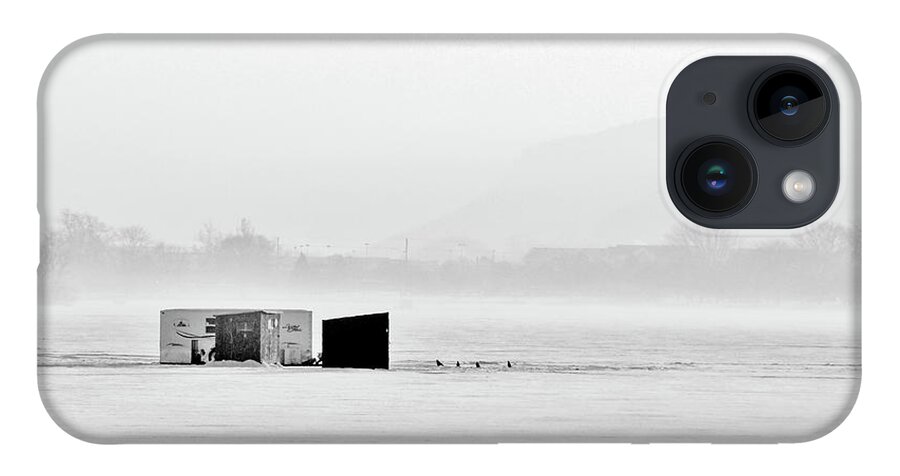 Ice Fishing iPhone 14 Case featuring the photograph Ice Fishing Food Chain by Susie Loechler