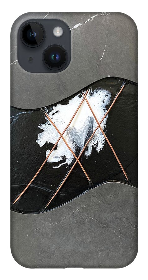 Abstract Mixed Media iPhone Case featuring the mixed media Idea In Hashtag Prison by David Euler