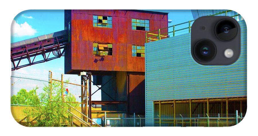 Architecture iPhone 14 Case featuring the photograph Industrial Power Plant Architectural Landscape by Patrick Malon