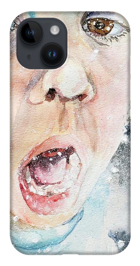 Snow iPhone Case featuring the painting It's SNOWING by Merana Cadorette