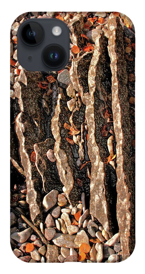 Canada iPhone 14 Case featuring the photograph Jagged Little Rocks by Mary Mikawoz