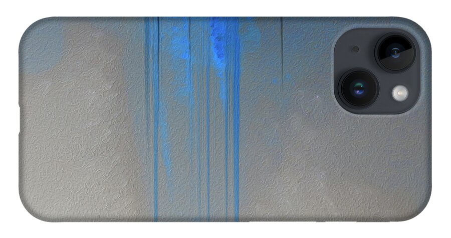 Blue iPhone 14 Case featuring the painting John 11 35. Jesus Wept. by Mark Lawrence