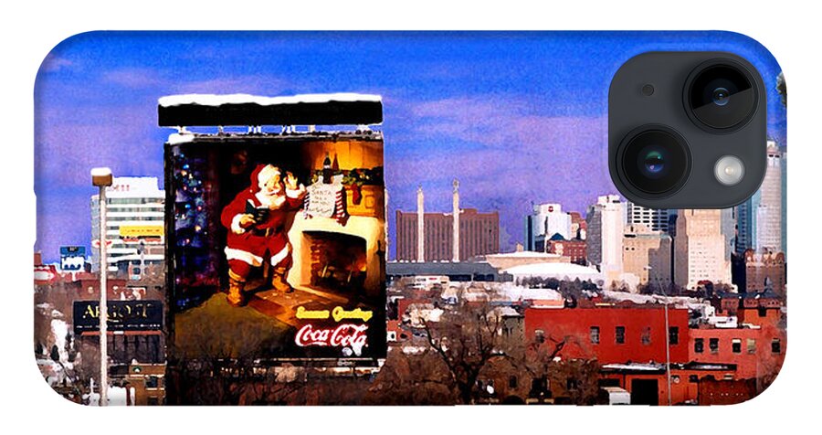 City iPhone 14 Case featuring the photograph Kansas City Skyline at Christmas by Steve Karol