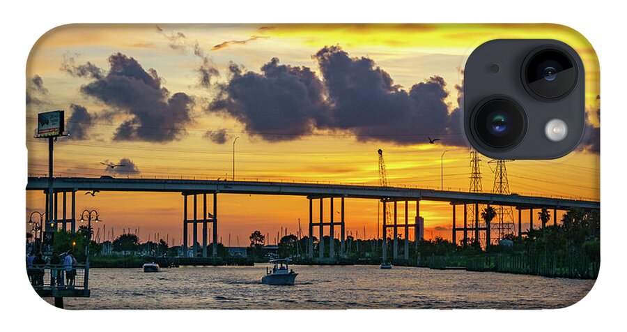 Bardwalk iPhone 14 Case featuring the photograph Kemah Sunset by Tim Stanley