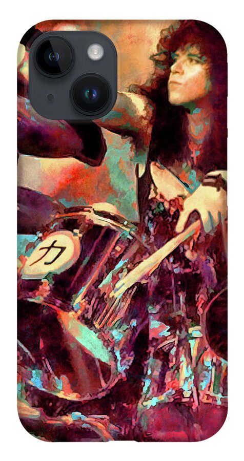 Kiss Rock Band iPhone Case featuring the mixed media Kiss Eric Carr Tribute Carr Jam by Danette West by The Rocker Chic