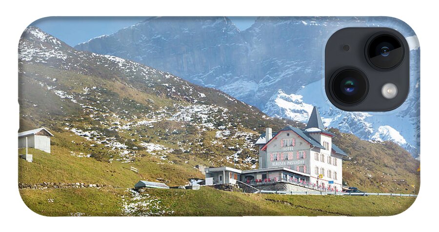 Alpine iPhone 14 Case featuring the photograph KlausenPass Hohe Hotel by Rick Deacon