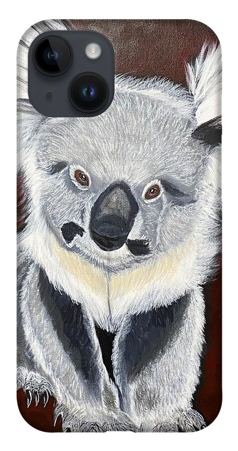  iPhone 14 Case featuring the painting Koala Bear-Teddy K by Bill Manson