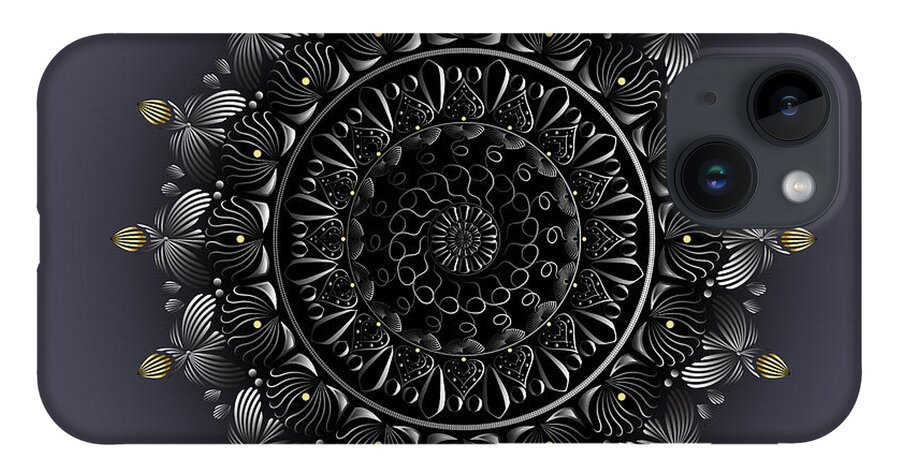 Mandala iPhone Case featuring the digital art Kuklos No 4342 by Alan Bennington